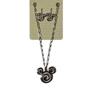 Disney necklace and earrings